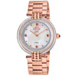 gv2 by gevril matera diamond mother of pearl dial ladies watch 12804b