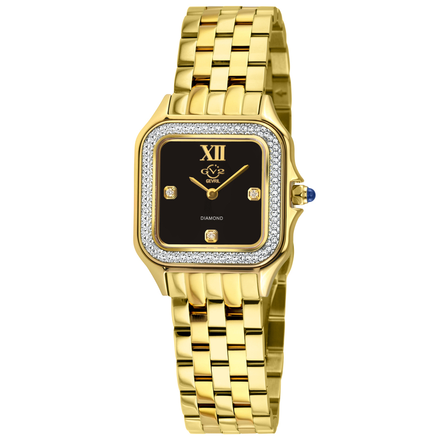 gv2 by gevril milan quartz diamond black dial ladies watch 121424b gv2 by gevril milan quartz diamond black dial ladies watch 121424b