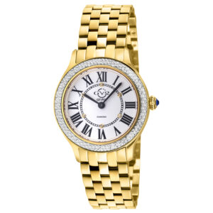 gv2 by gevril milan quartz diamond white dial ladies watch 12161b