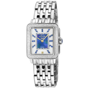 gv2 by gevril padova gemstone diamond mother of pearl dial ladies watch 12332b