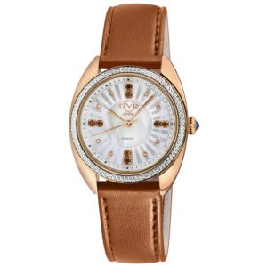 gv2 by gevril palermo vegan diamond mother of pearl dial ladies watch 13103 v6