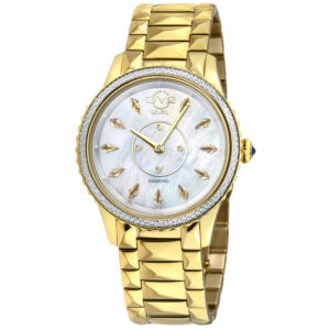gv2 by gevril siena mother of pearl dial quartz ladies watch 11732b