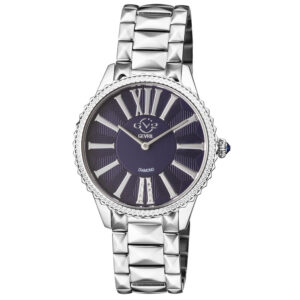 gv2 by gevril siena quartz blue dial ladies watch 11722