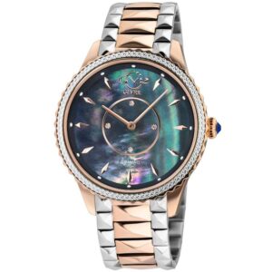 gv2 by gevril siena quartz diamond blue mother of pearl dial ladies watch 11705 425