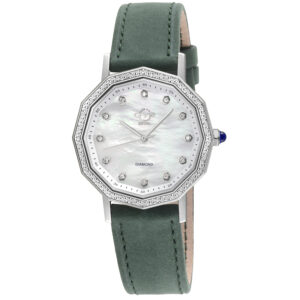 gv2 by gevril spello ii diamond mother of pearl dial ladies watch 14510