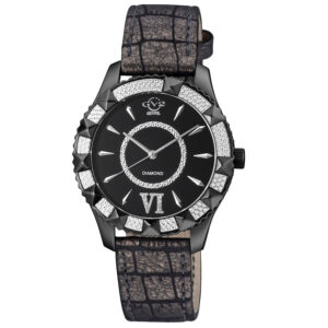 gv2 by gevril venice quartz black dial ladies watch 11713 425c