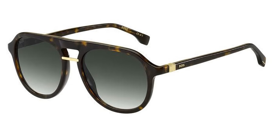 hugo boss green shaded pilot men's sunglasses boss 1435/s 0086/9k 54 hugo boss green shaded pilot men's sunglasses boss 1435/s 0086/9k 54