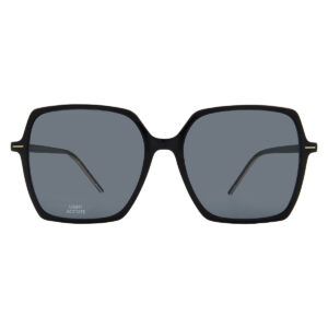 hugo boss grey square ladies sunglasses boss 1524/s 0807/ir 57