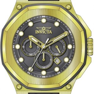 invicta akula chronograph gmt quartz gunmetal dial men's watch 49142