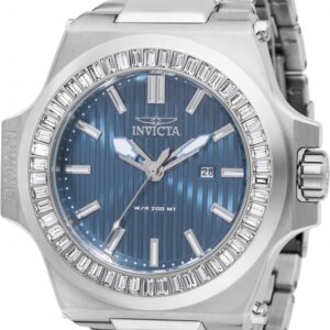 invicta akula quartz crystal blue dial men's watch 49070