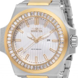 invicta akula quartz crystal silver dial men's watch 49134
