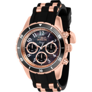 invicta angel chronograph quartz black dial ladies watch 38756