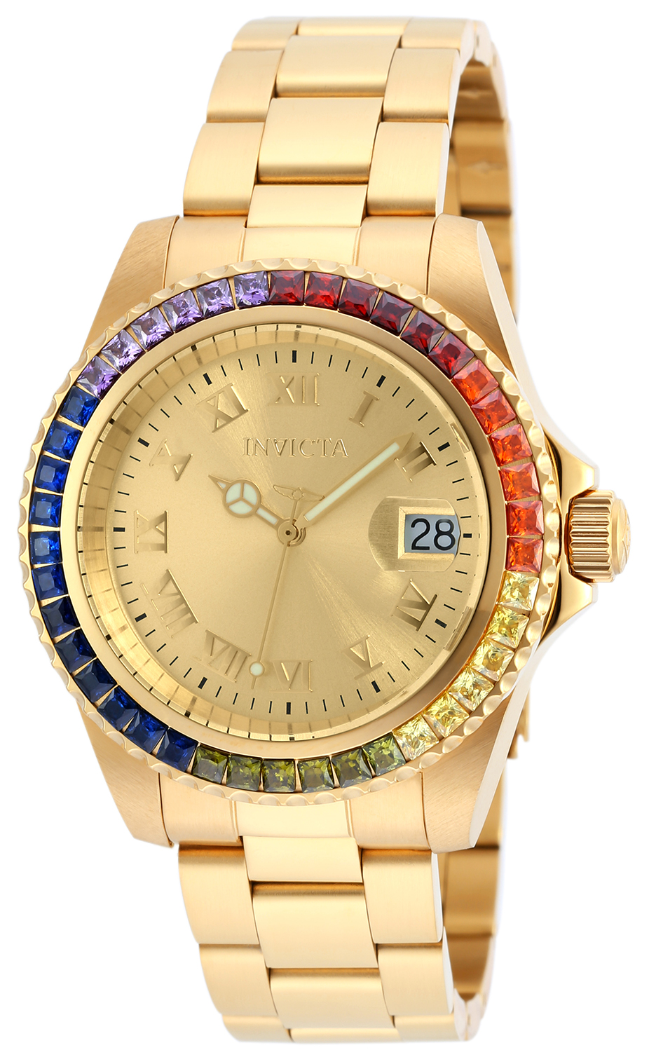 invicta angel gold dial gold plated ladies watch 20022 invicta angel gold dial gold plated ladies watch 20022