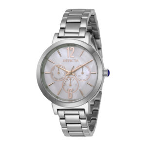 invicta angel quartz white mother of pearl dial ladies watch 31082