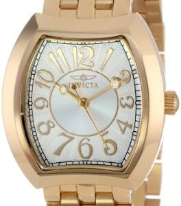 invicta angel silver dial gold plated ladies watch 15040