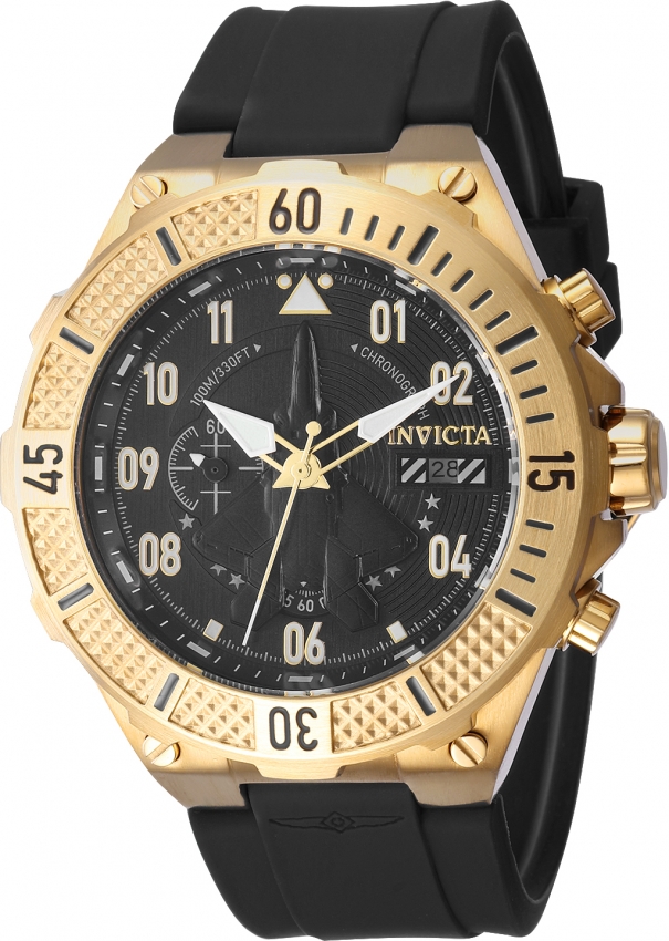 invicta aviator chronograph quartz black dial men's watch 39889 invicta aviator chronograph quartz black dial men's watch 39889