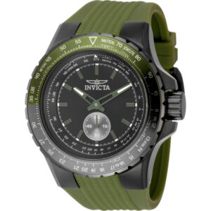 invicta aviator quartz black dial men's watch 49323
