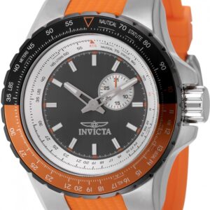invicta aviator quartz gunmetal dial men's watch 49721