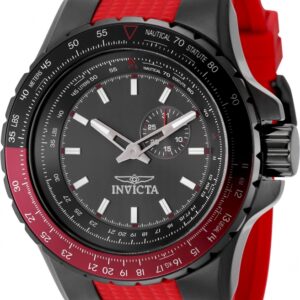 invicta aviator quartz gunmetal dial men's watch 49724