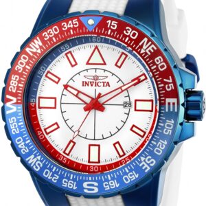 invicta aviator quartz white dial pepsi dial men's watch 23997