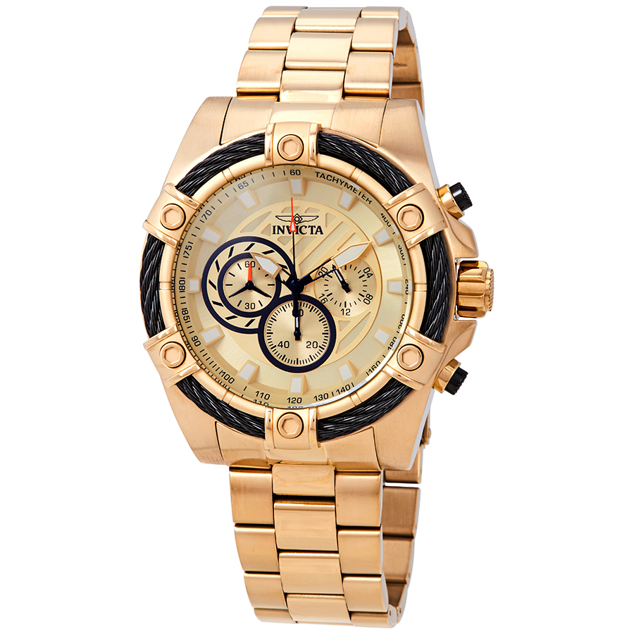 invicta bolt chronograph gold dial men's watch 25515 invicta bolt chronograph gold dial men's watch 25515