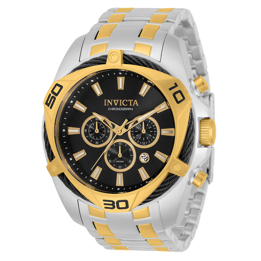invicta bolt chronograph quartz black dial men's watch 34124 invicta bolt chronograph quartz black dial men's watch 34124