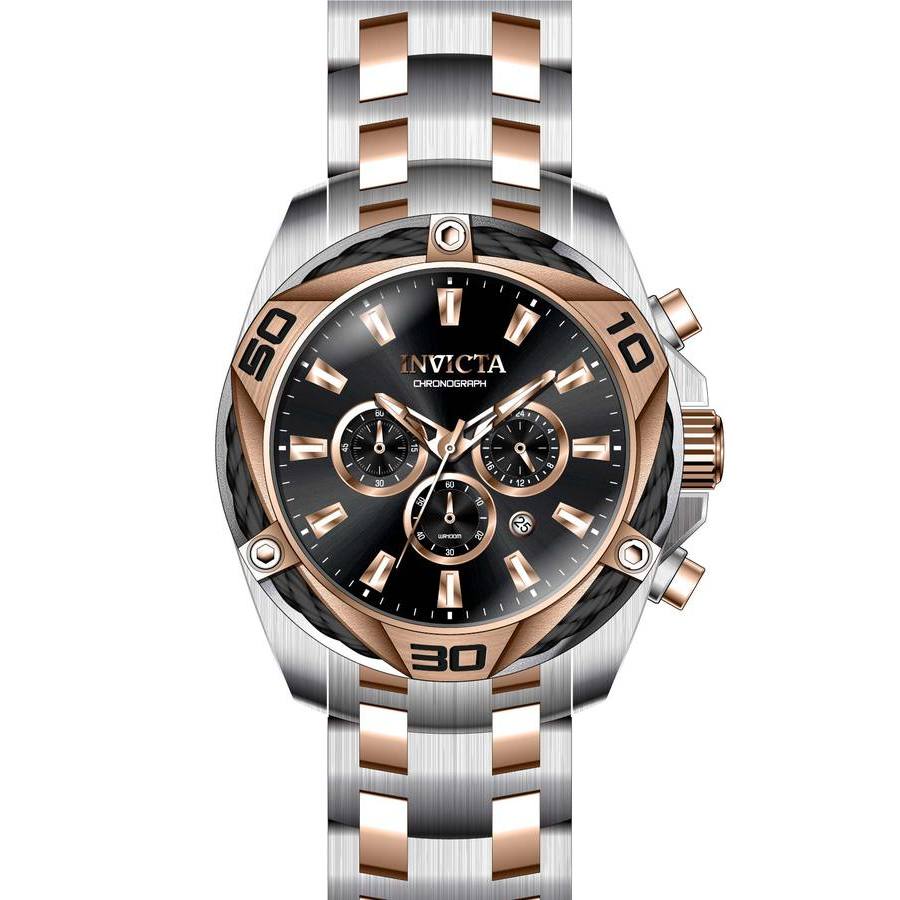 invicta bolt chronograph quartz black dial men's watch 34129 invicta bolt chronograph quartz black dial men's watch 34129