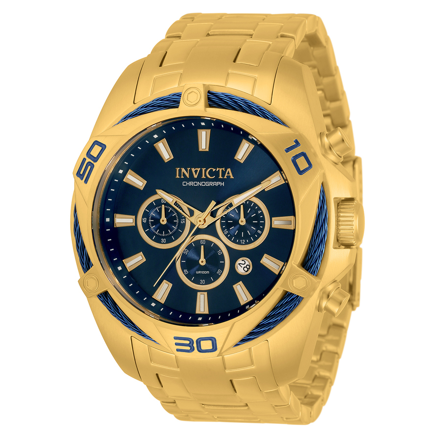 invicta bolt chronograph quartz blue dial men's watch 34120 invicta bolt chronograph quartz blue dial men's watch 34120