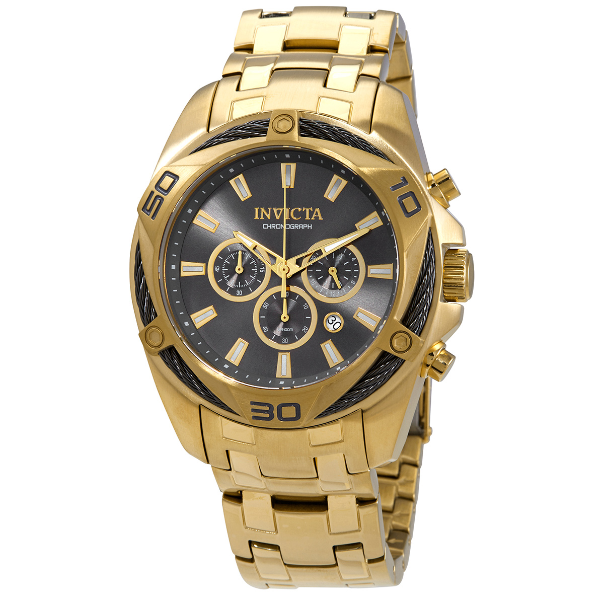 invicta bolt chronograph quartz grey dial men's watch 34122 invicta bolt chronograph quartz grey dial men's watch 34122