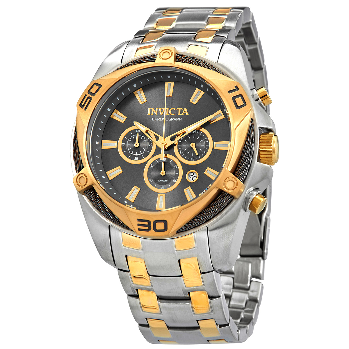 invicta bolt chronograph quartz grey dial men's watch 34127 invicta bolt chronograph quartz grey dial men's watch 34127