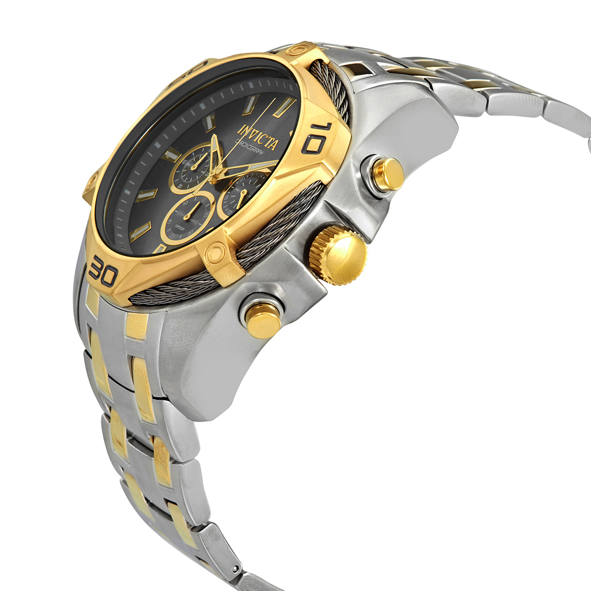 invicta bolt chronograph quartz grey dial men's watch 34127 invicta bolt chronograph quartz grey dial men's watch 34127