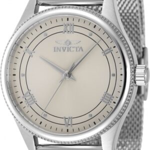 invicta celestial quartz ivory dial ladies watch 48486