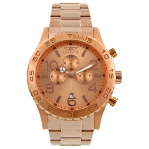 invicta elegant ocean chronograph rose dial rose gold tone men's watch 1271