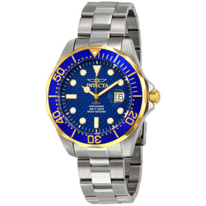 invicta grand diver blue carbon fiber dial men's watch 12566