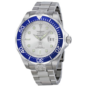 invicta grand diver silver dial men's watch 3046