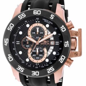 invicta i force chronograph black carbon fiber dial black polyurethane men's watch 19254