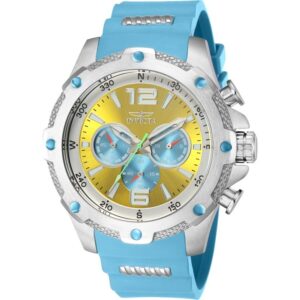 invicta i force chronograph gmt quartz gold dial men's watch 43005