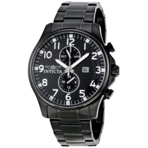 invicta ii collection black dial black ion plated men's watch 0383