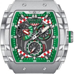 invicta invicta racing gunmetal and green and grey dial men's watch 49219