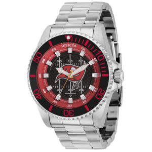 invicta nfl black and red and grey and white dial men's watch 36949