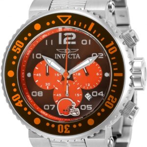 invicta nfl cleveland browns chronograph quartz men's watch 30262