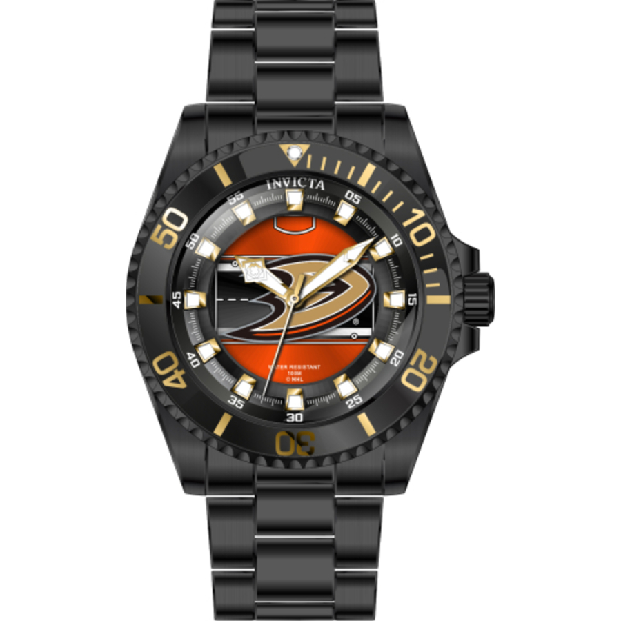 invicta nhl anaheim ducks quartz orange dial ladies watch 42225 invicta nhl anaheim ducks quartz orange dial ladies watch 42225