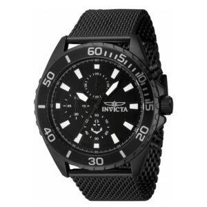 invicta ocean voyage chronograph quartz black dial men's watch 46276
