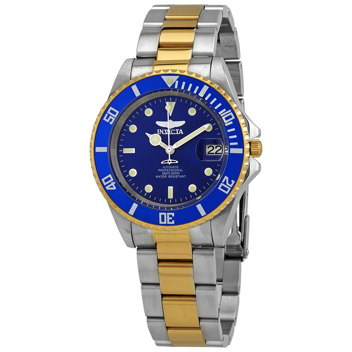 invicta pro diver automatic blue dial two tone men's watch 28662 invicta pro diver automatic blue dial two tone men's watch 28662