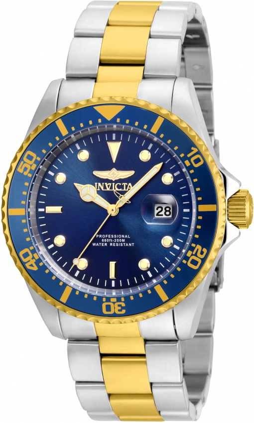 invicta pro diver blue dial two tone men's watch 22058 invicta pro diver blue dial two tone men's watch 22058