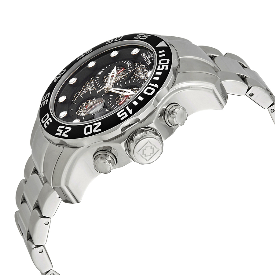 invicta pro diver chronograph black dial men's watch 19836 invicta pro diver chronograph black dial men's watch 19836