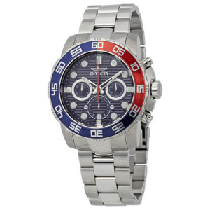 invicta pro diver chronograph blue dial pepsi bezel men's watch 22225