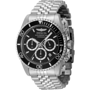 invicta pro diver chronograph gmt quartz black dial men's watch 48381