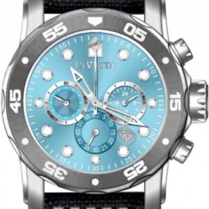 invicta pro diver chronograph gmt quartz light blue dial men's watch 49835