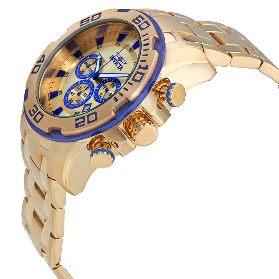 invicta pro diver chronograph gold dial men's watch 22320 invicta pro diver chronograph gold dial men's watch 22320
